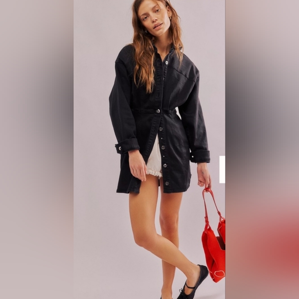 Free People Amber Denim Dress NWT